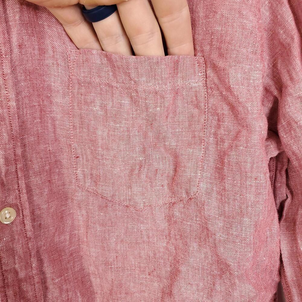 J Crew Shirt Mens Large Linen Button Down Summer Career Office Workwear - Picture 3 of 9